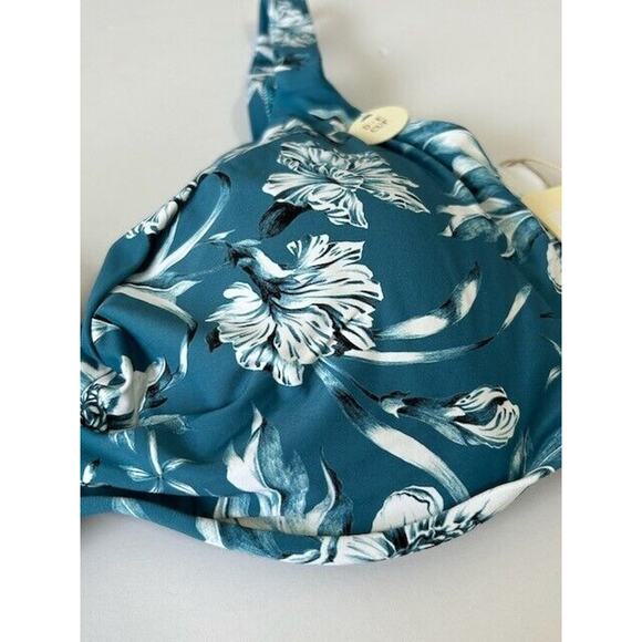 Artesands Fleur Du Champ Monet Soft Cup Bikini Top Twist Front Floral Blue 12 - Picture 2 of 8